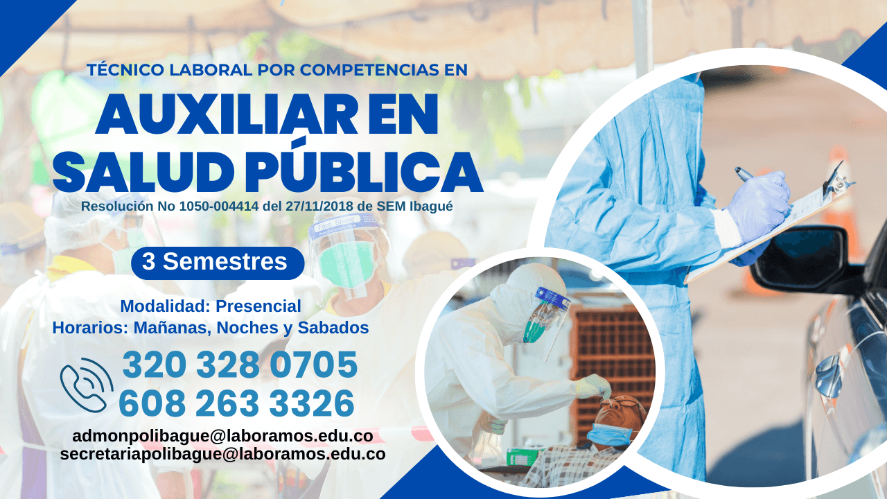 Técnico laboral por competencias en Auxiliar en Salud Pública